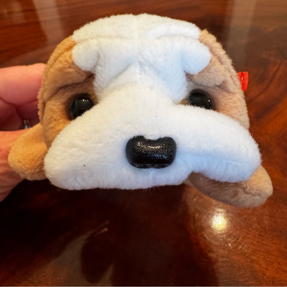 Vintage Ty Beanie Baby Wrinkles Bulldog PVC Pellets 5th Gen Swing Tag